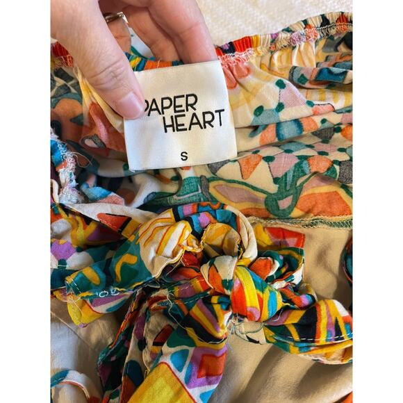 PAPER HEART Anthropologie Vacation Resort Tropical Print Maxi Dress S - Picture 5 of 7